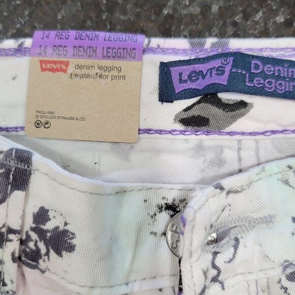 Levi's Denim Leggings Girls Size 14 New - Picture 5 of 7